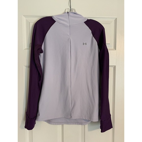 Under Armour Tech Graphic 1/4 Zip Long Sleeve hooded Running Top purple size L - Picture 2 of 11